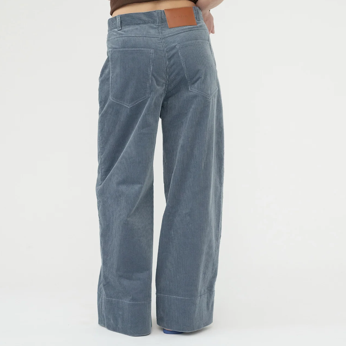 Corduroy Wide Pants, Dove Blue
