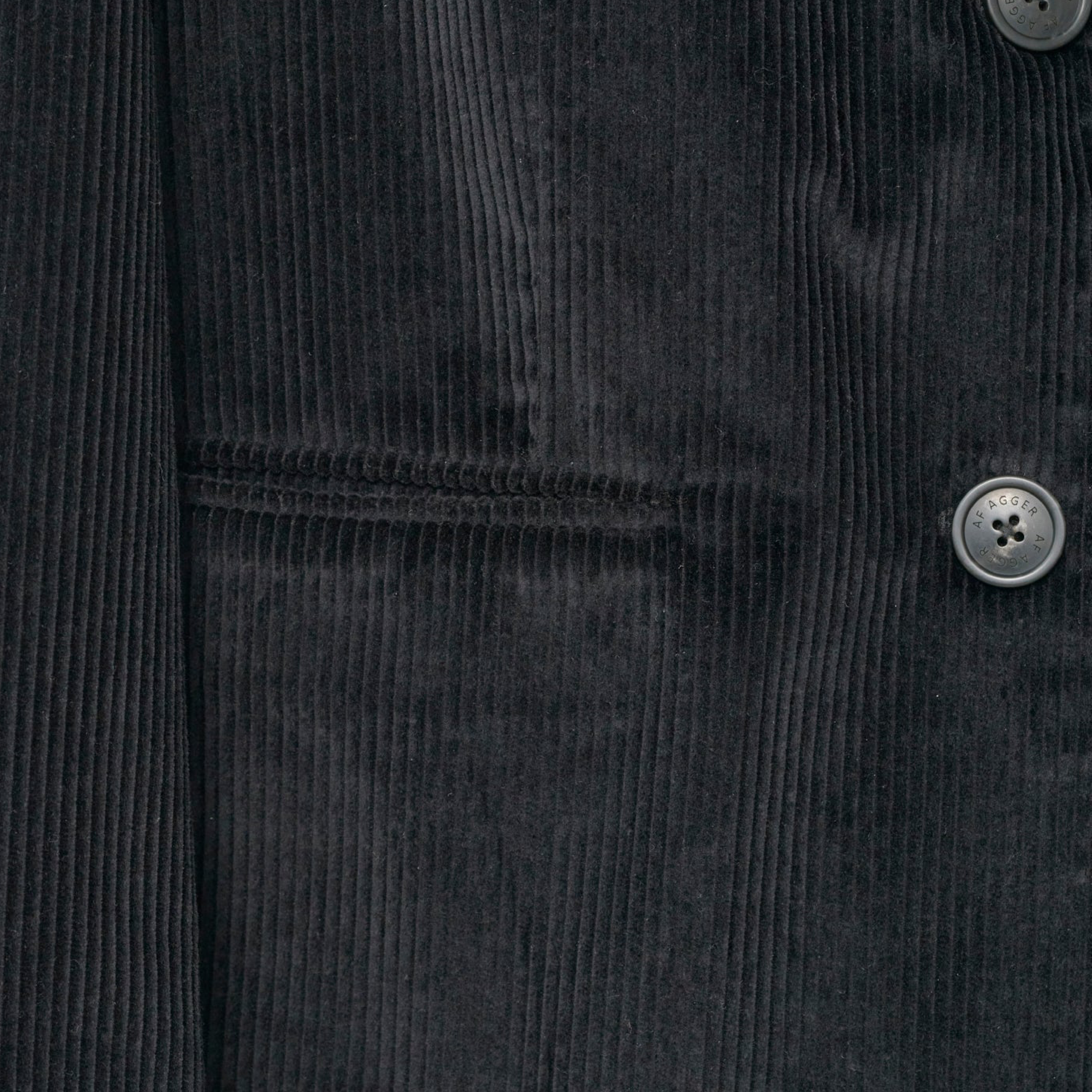Corduroy Straight Blazer, Black