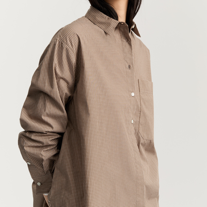 Lynette Shirt Check, Mix Fossil