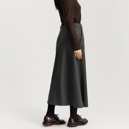 Stella Skirt Fine Wool, Dark Grey
