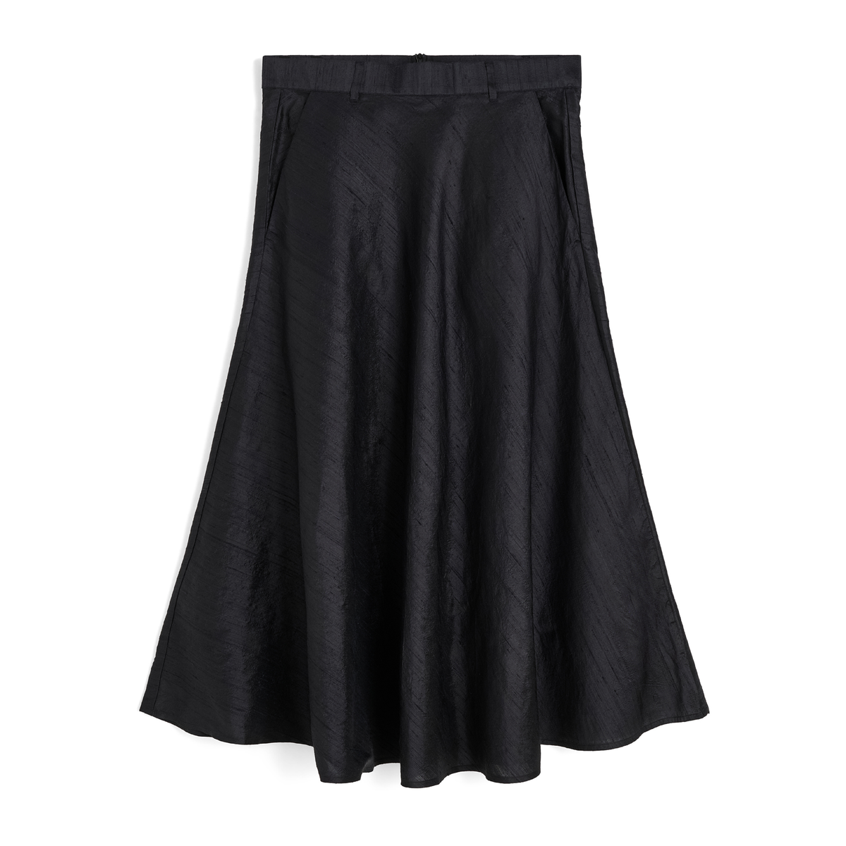 Bea Skirt Silk, Black Navy