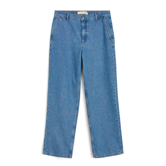Carlo Midwaist Wide Jeans, Clear Blue