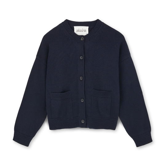 Cobe Cotton Cardigan, Navy