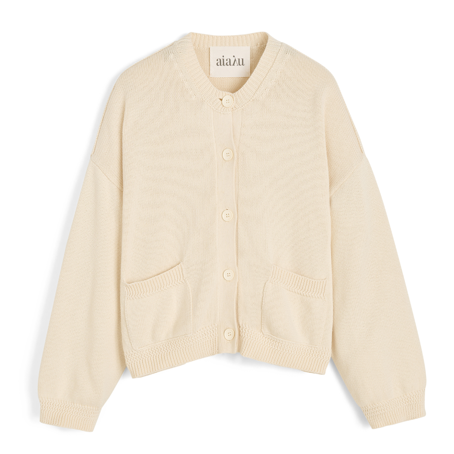 Cobe Cotton Cardigan, Pure Ecru