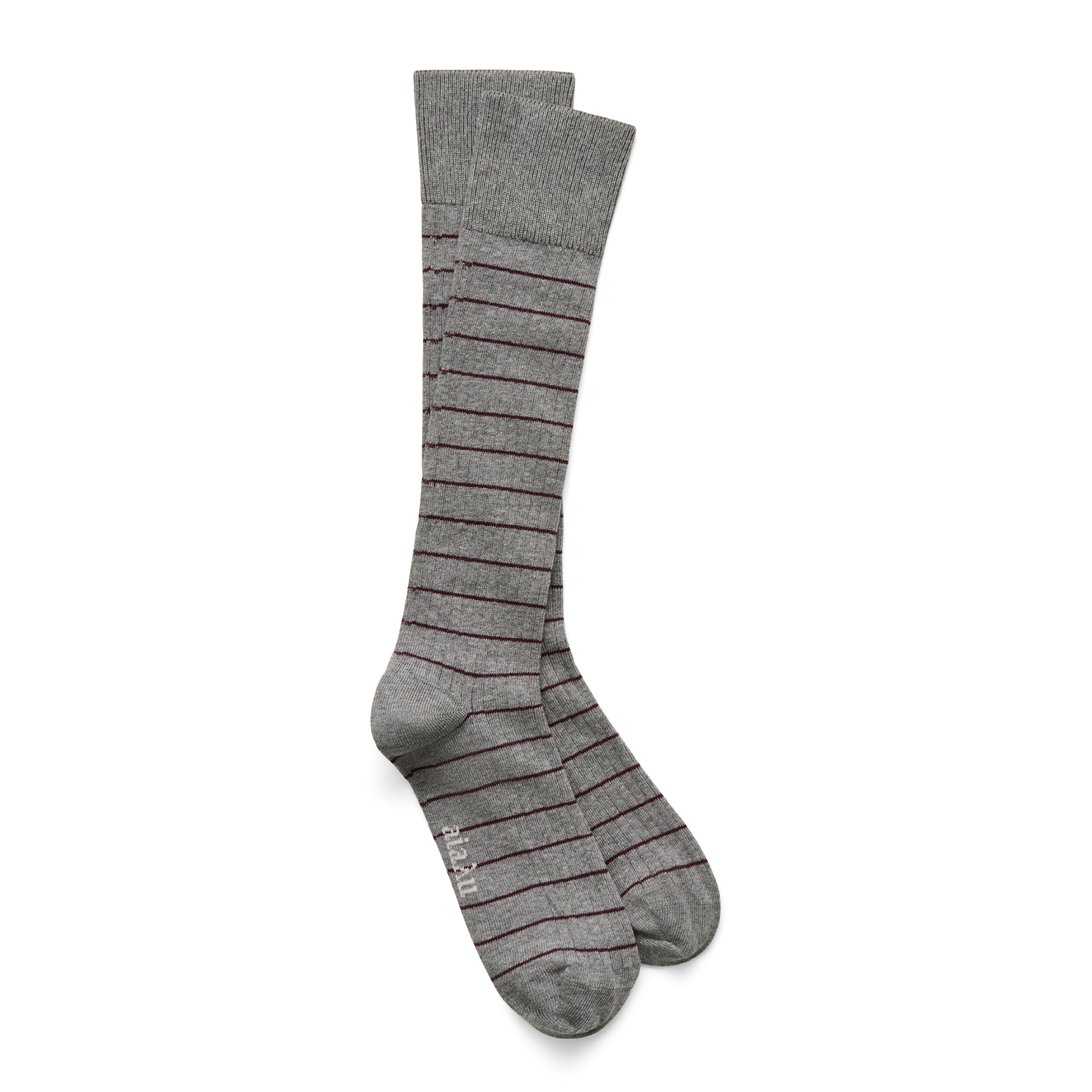 Cotton Long Socks, Mix Bordeaux