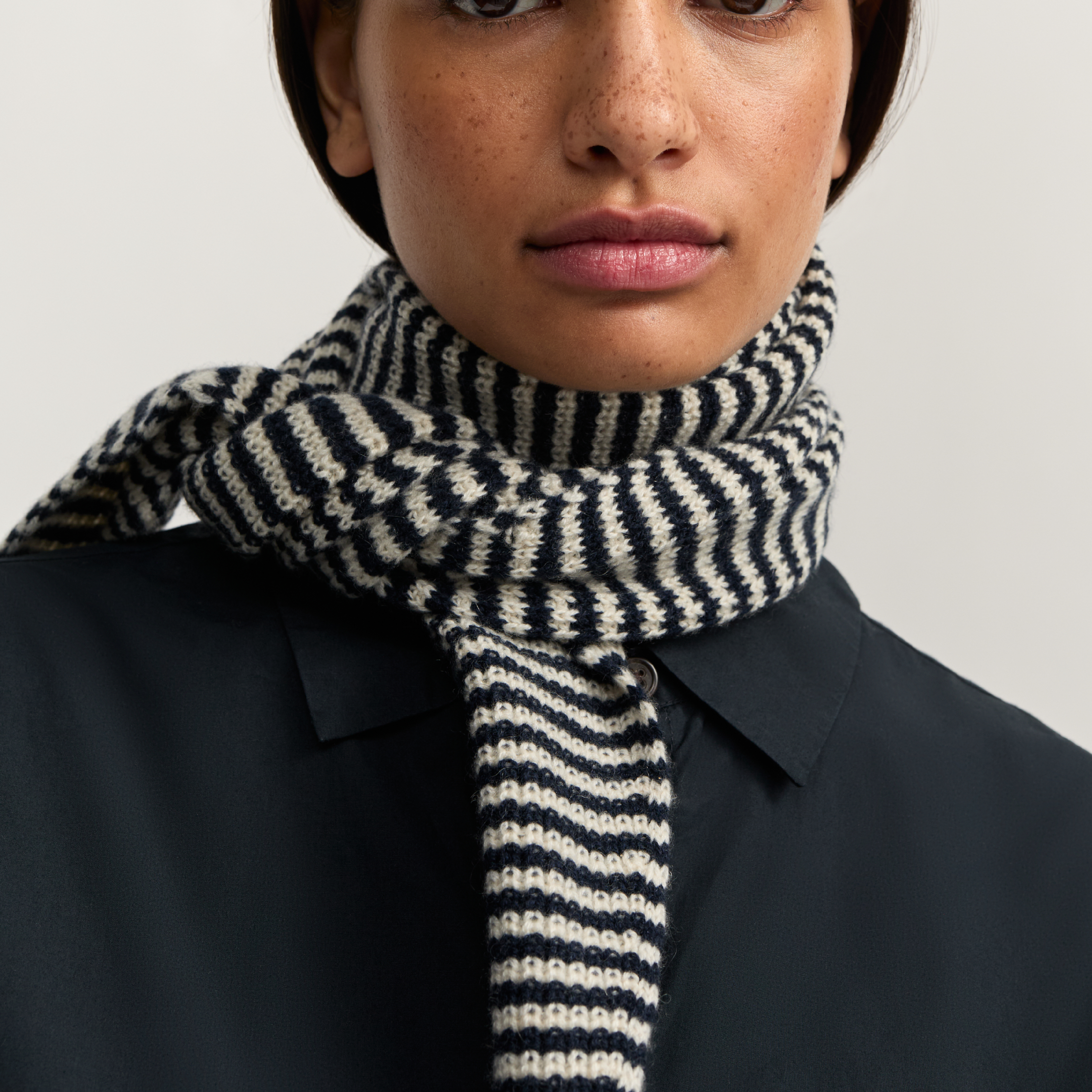 Knox Tørklæde, Mix Black Blue