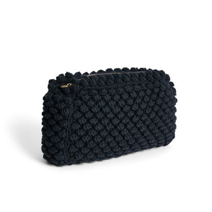 Linn Clutch, Black Navy