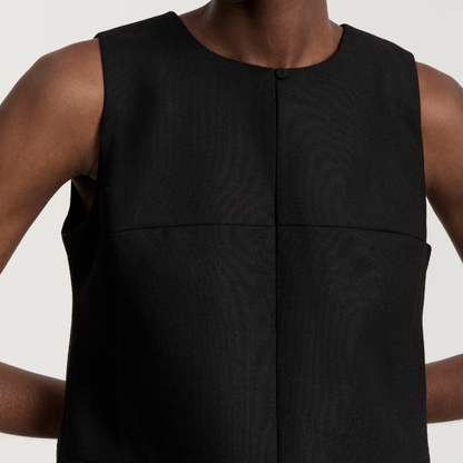 Martha Dress Wool Mini, Black