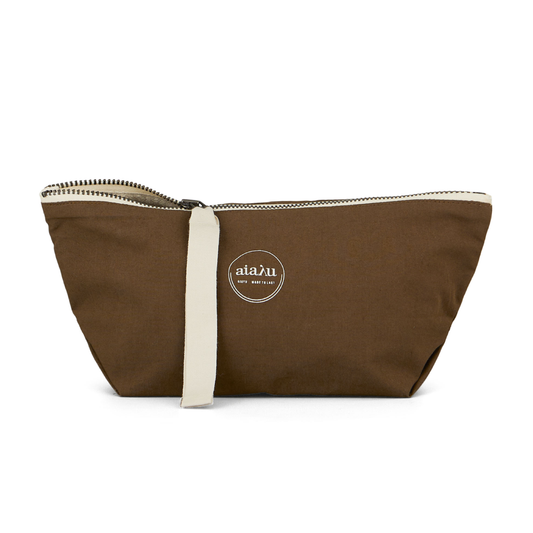 Pouch Mini Heavy Poplin Toilettaske, Mocha