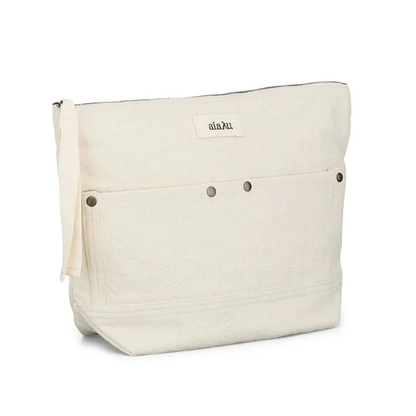 Pouch Pocket Canvas, Pure Ecru