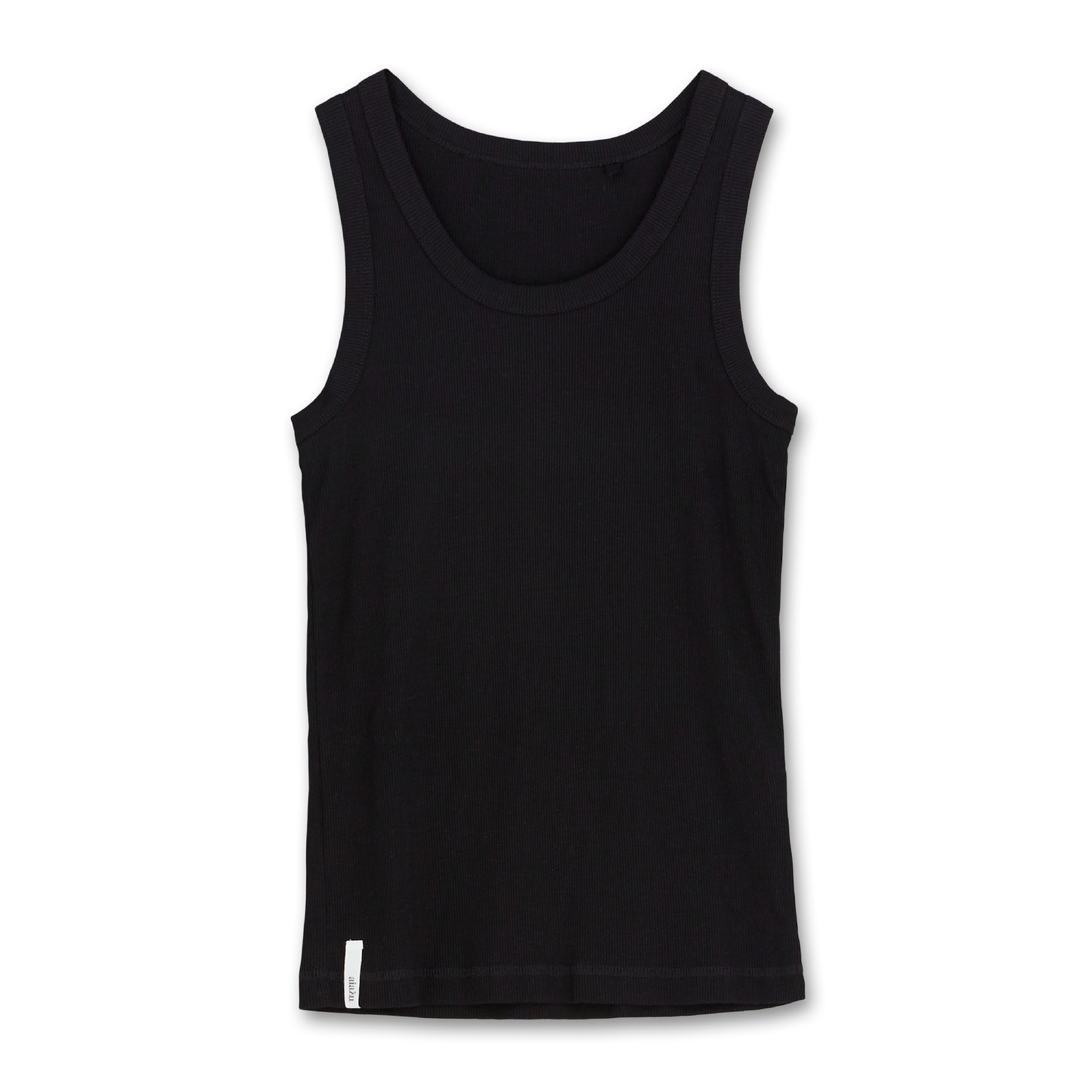 Rib Tank Top, Sort