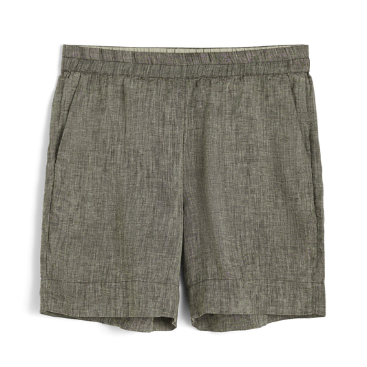 Shorts Long Linen, Brown