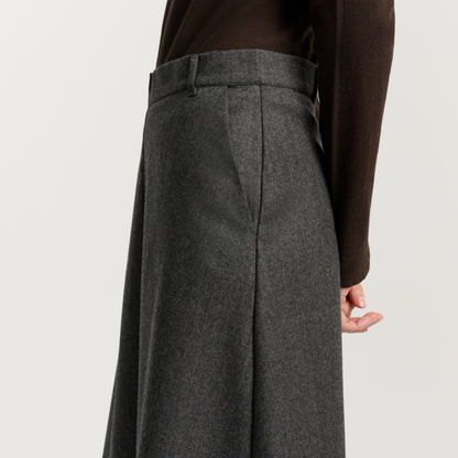 Stella Skirt Fine Wool, Dark Grey