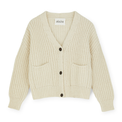 Viveka Strik Cardigan, Albicant