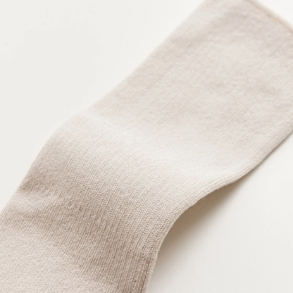 Cotton Rib Socks, Milk