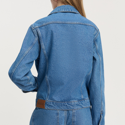 Cleo Denim Jacket, Clear Blue