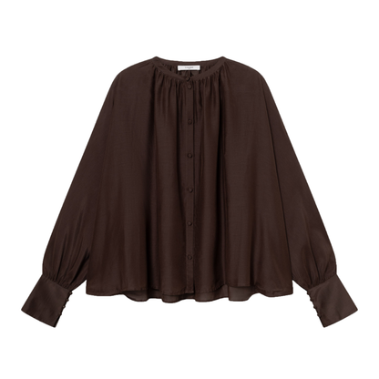 Allona Blouse, Chestnut
