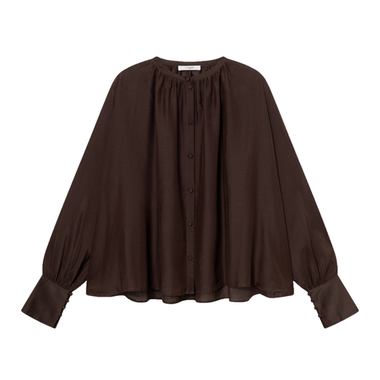 Allona Blouse, Chestnut