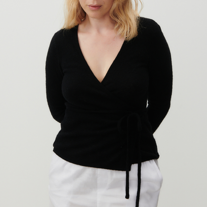 Xinow Cardigan M. Bindebånd, Sort