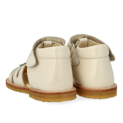 Begynder Sandal Med Velcrolukning, Buttermilk