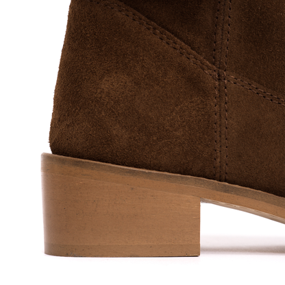 Ann Støvle, Calf Suede Dark Brown