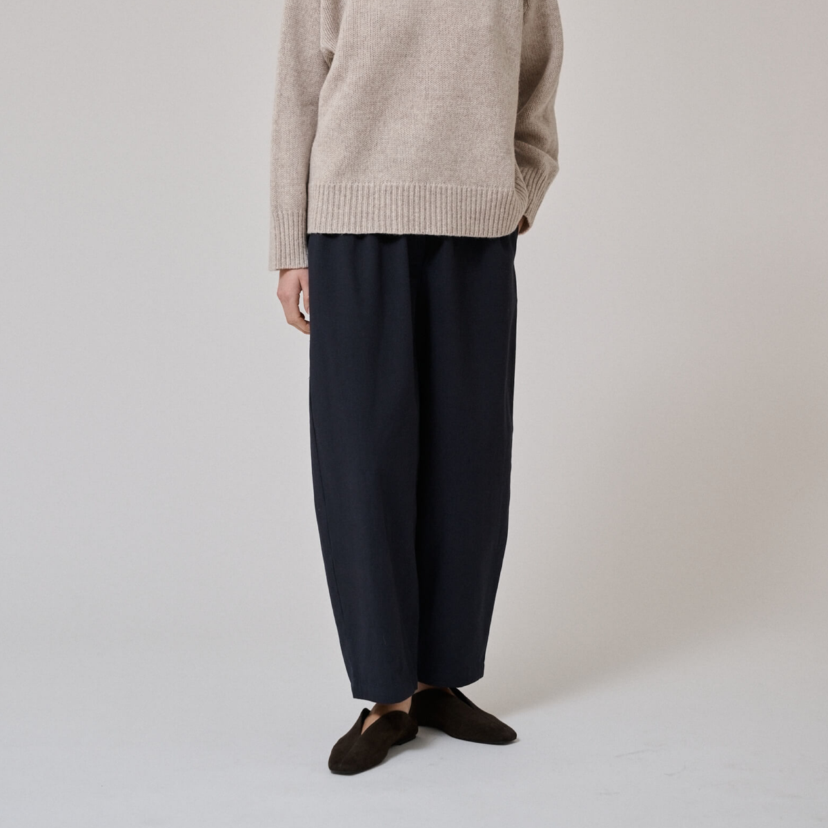 Flora Barrel Pant, Dark Navy