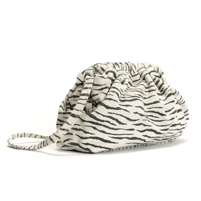 Hally Petite Cloud Bag Calf Suede, Zebra