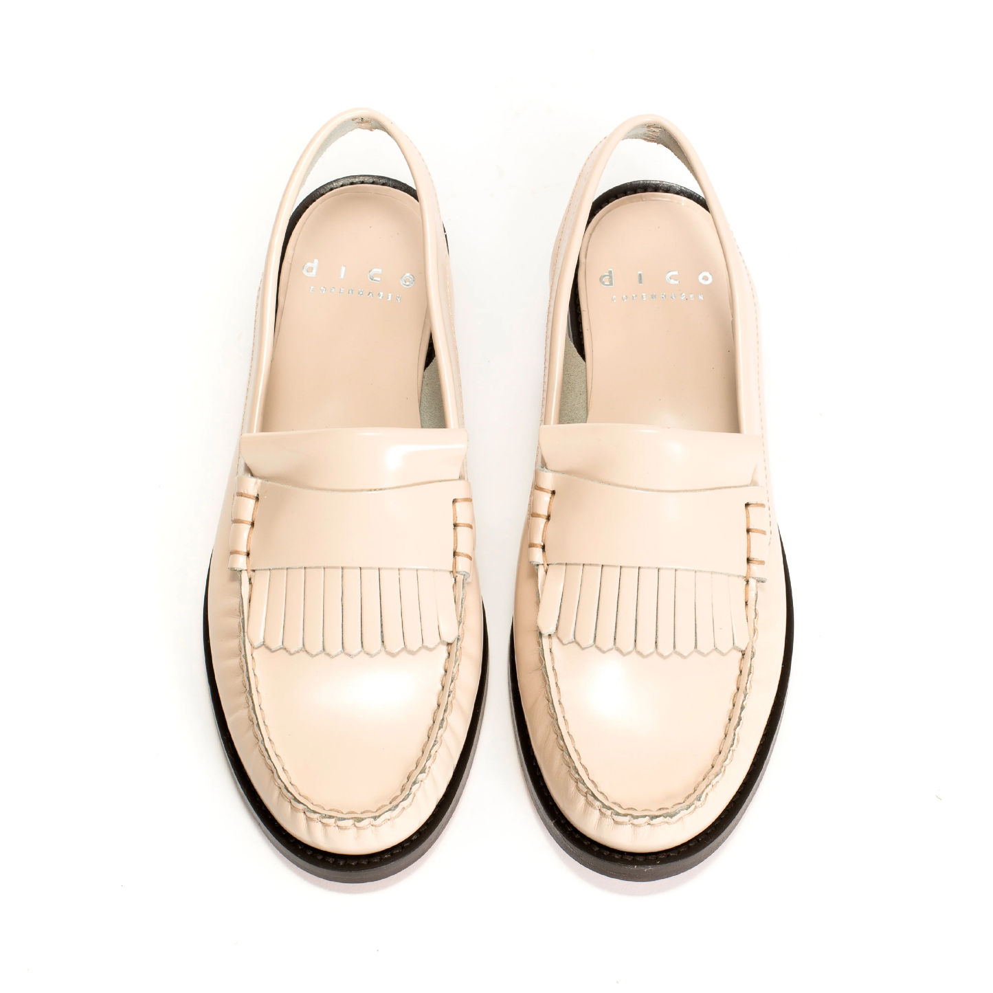 Slingback Moccasin Loafer, Bone White