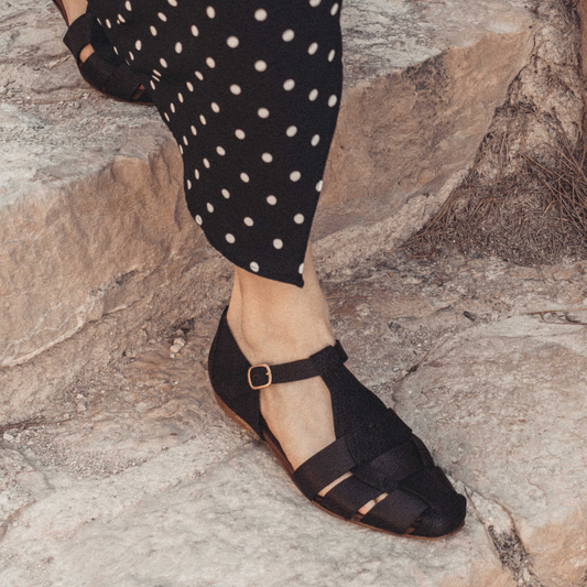 Lain Sandaler Calf Suede, Coffee Brown