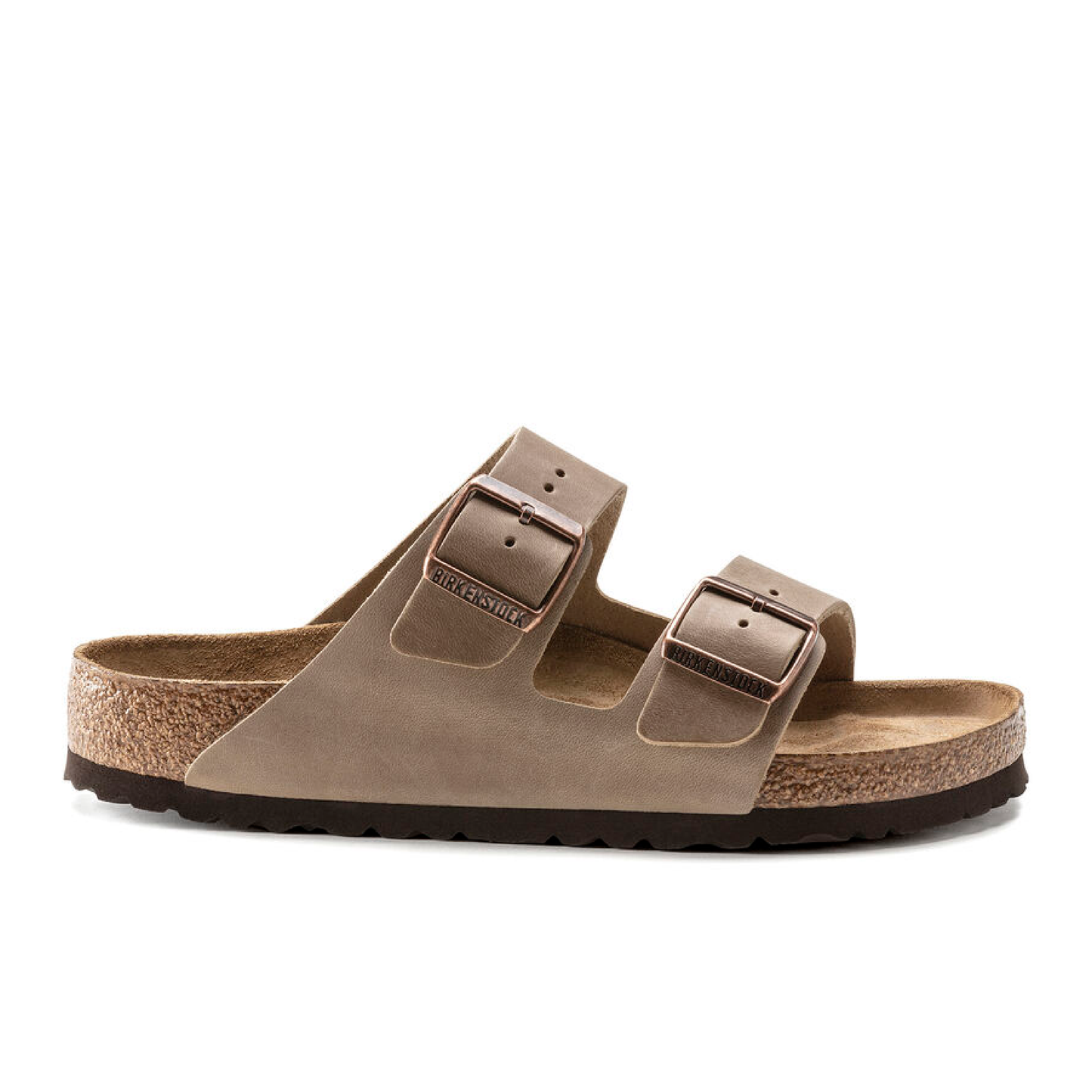 Arizona Soft Footbed Natural Leather Oiled Sandaler, Tabacco Brown