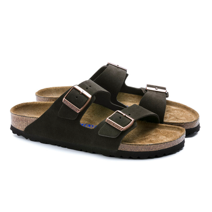 Arizona Soft Footbed Suede Sandaler, Mocha