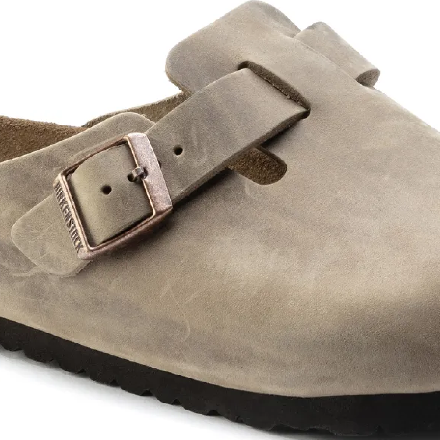 Boston Soft Footbed Natural Leather Oiled Slippers, Tobacco Brown
