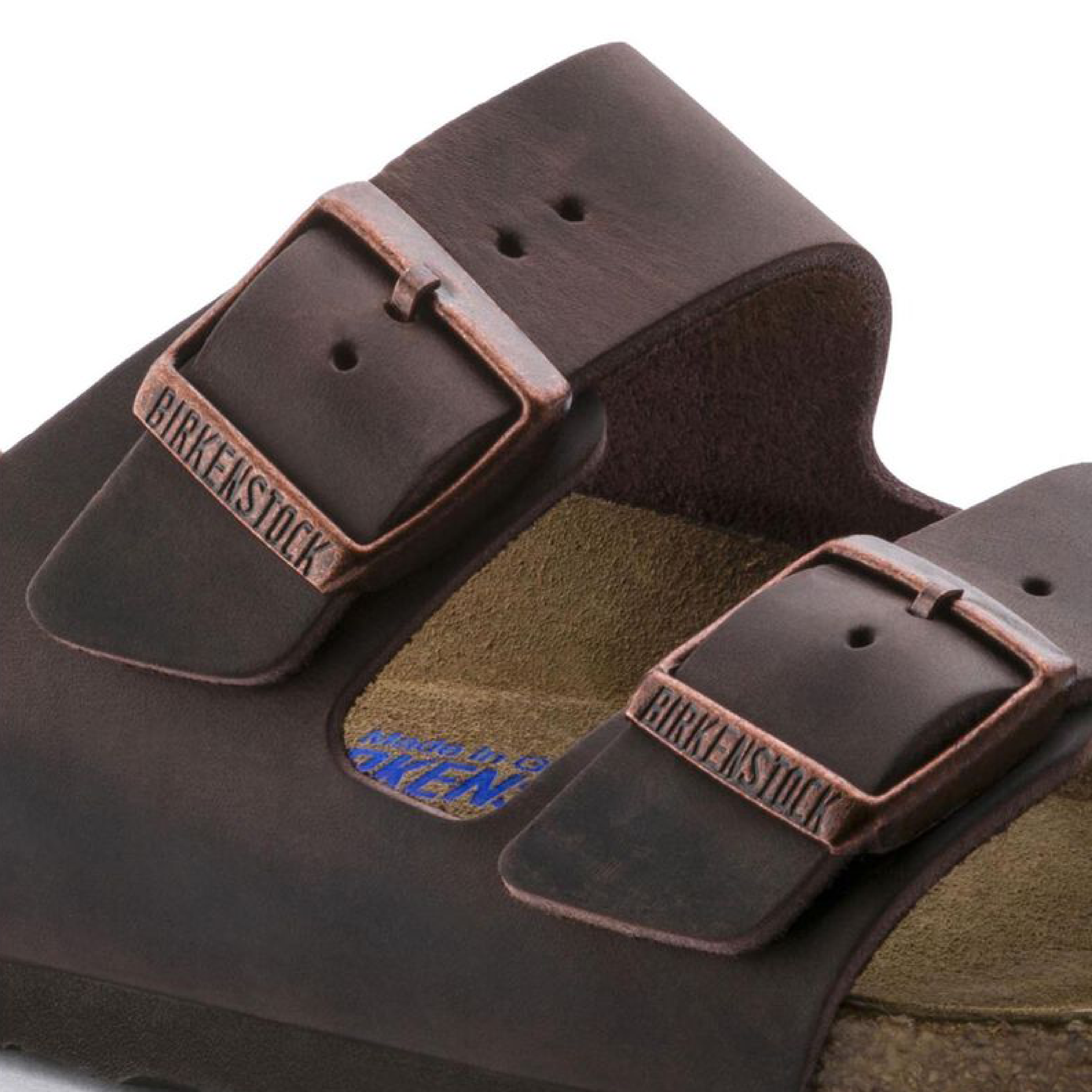 Arizona Soft Footbed Oiled Leather Sandaler, Habana