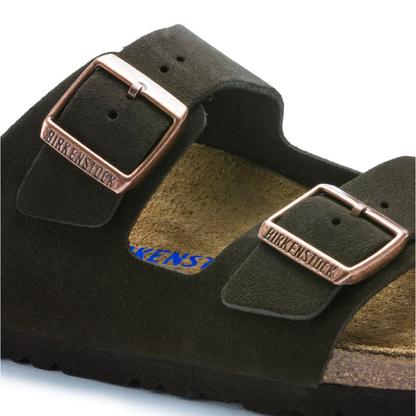 Arizona Soft Footbed Suede Sandaler, Mocha