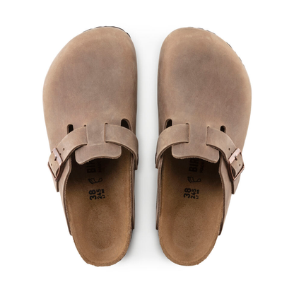 Boston Oiled Leather Slippers, Tobacco Brown