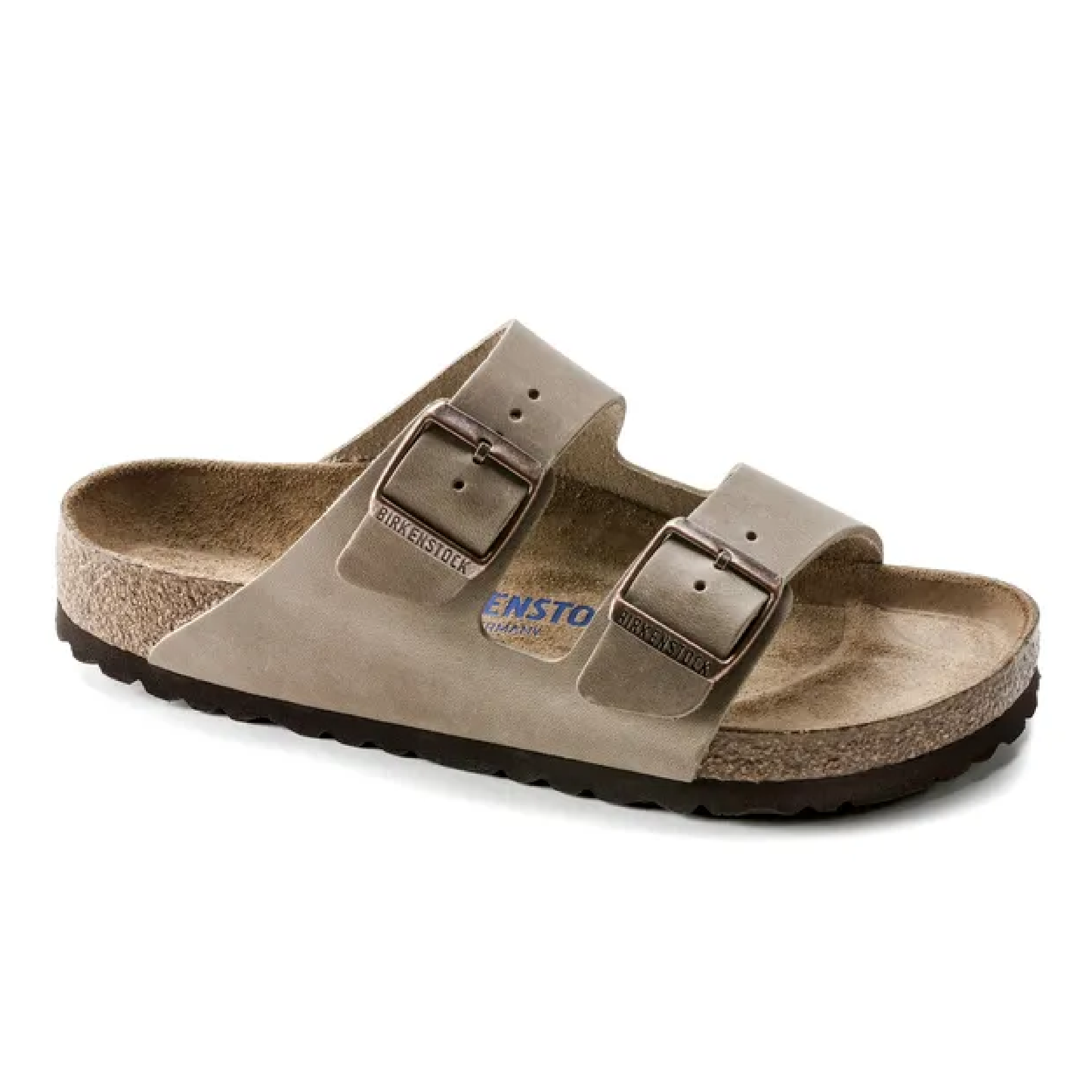 Arizona Soft Footbed Natural Leather Oiled Sandaler, Tabacco Brown