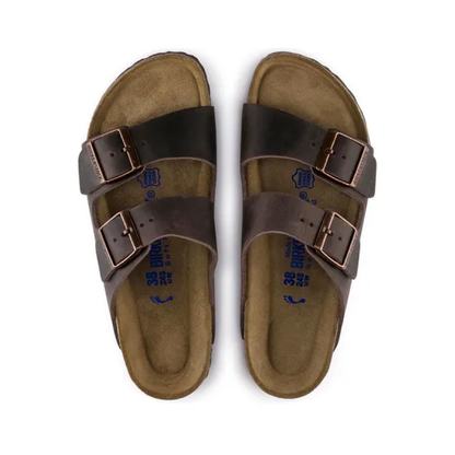 Arizona Soft Footbed Oiled Leather Sandaler, Habana