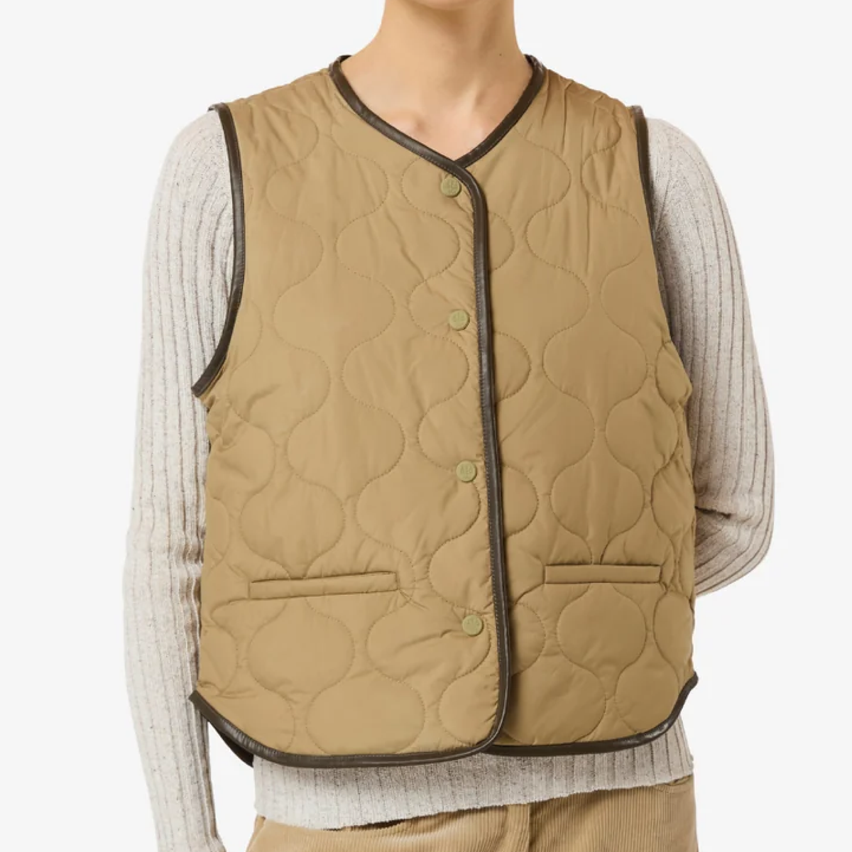 Bonny Quilted Vest, Kelp