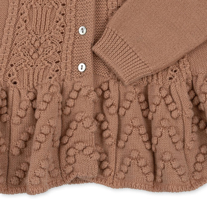 Cabby Frill Cardigan, Maple Sugar