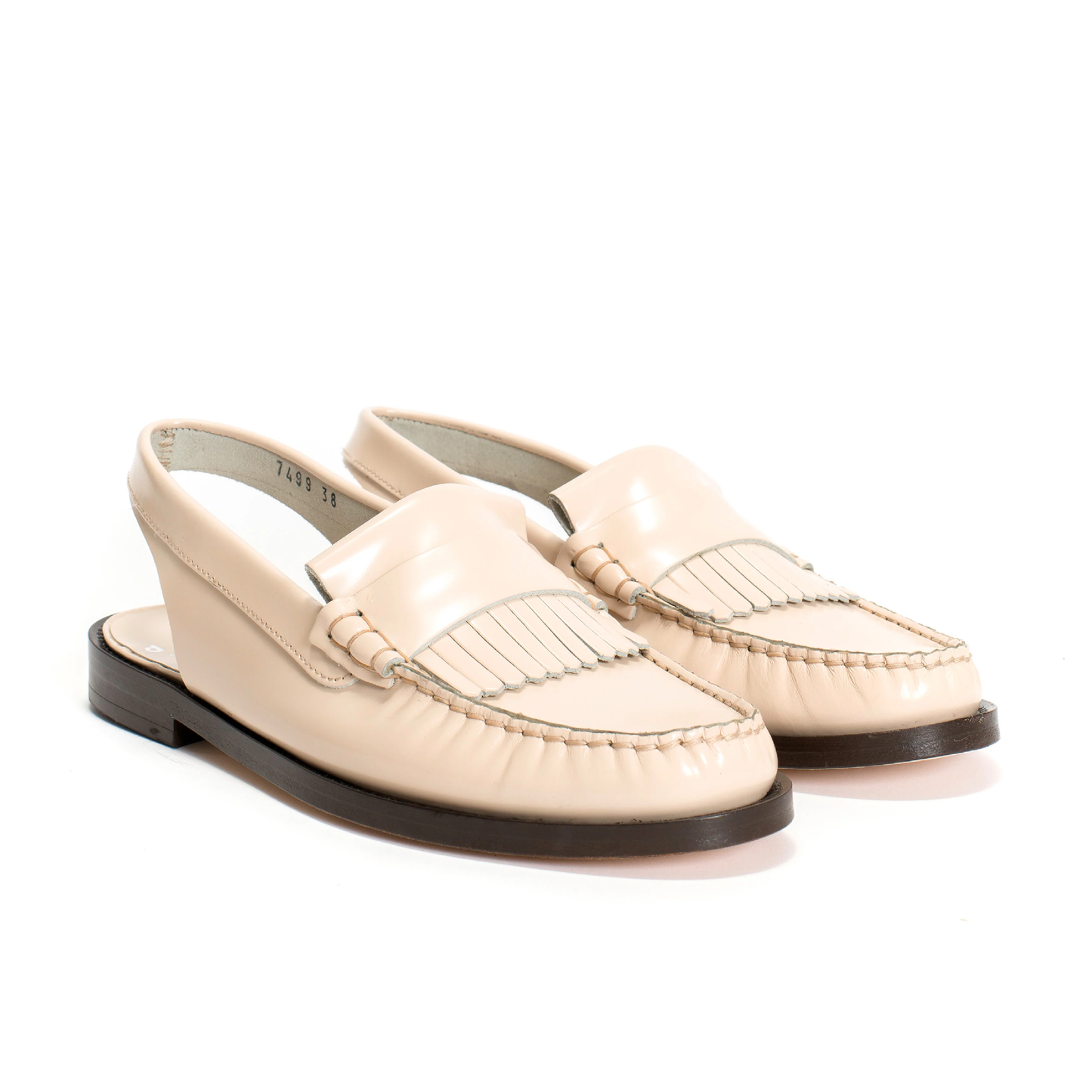 Slingback Moccasin Loafer, Bone White