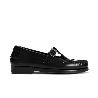 T-bar Moccasin Loafer, Black