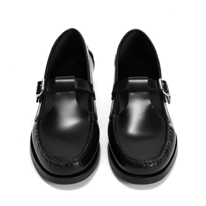 T-bar Moccasin Loafer, Black