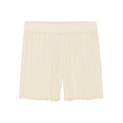 Edie Clam Shorts, Light Beige 