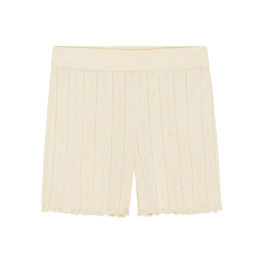 Edie Clam Shorts, Light Beige 