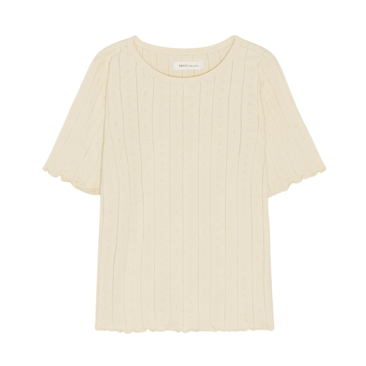 Edie Clam Tee, Light Beige 