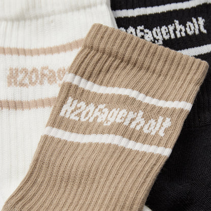 New Suck Socks, Black/White/Creamy Grey (3-Pak)