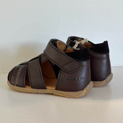 Prewalker Sandal Med Velcro, Dark Brown