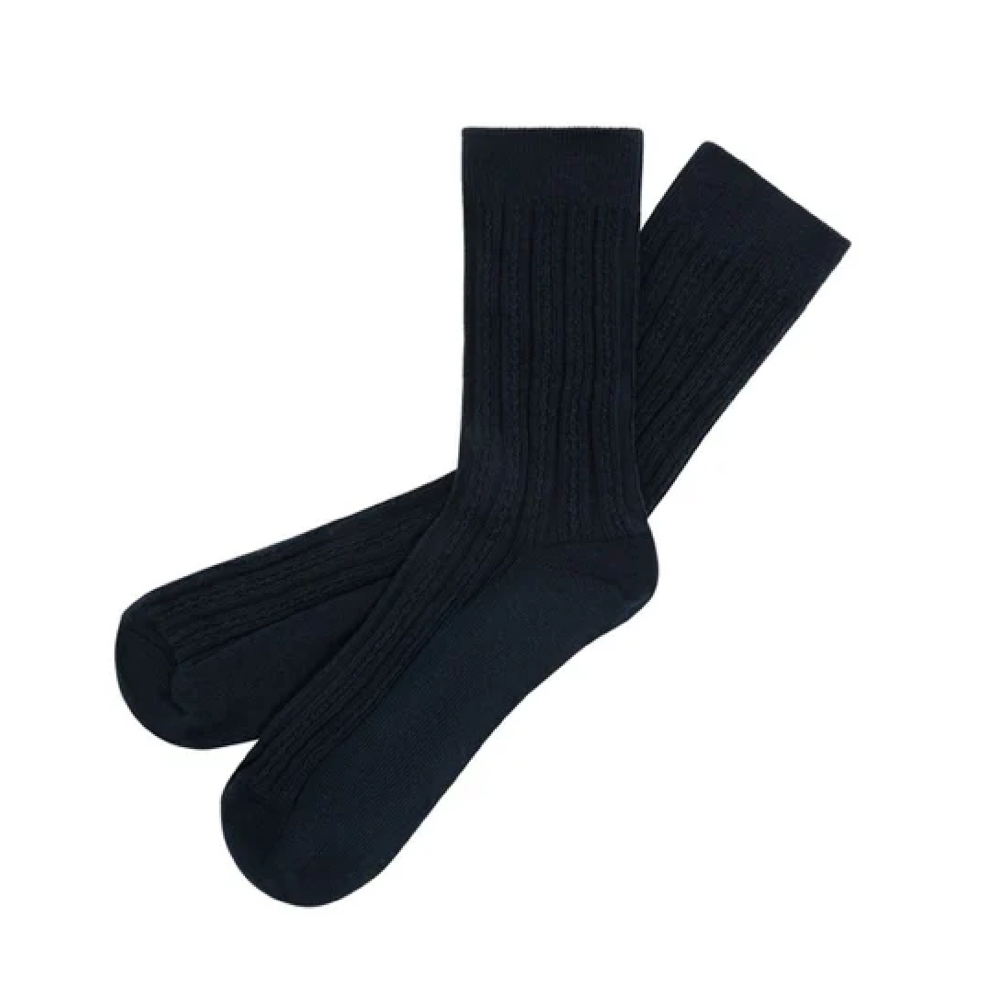 Pointelle Socks, Dark Navy