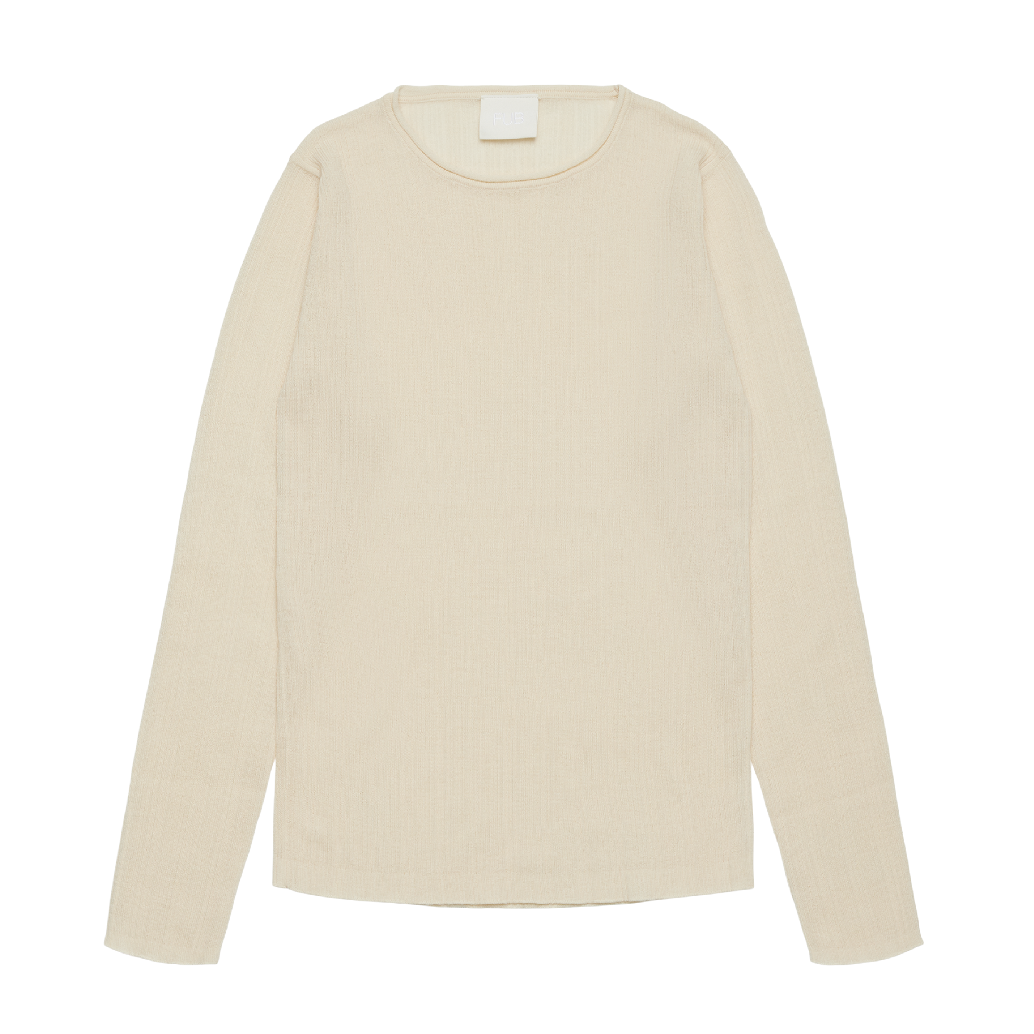 Rib Blouse, Ecru
