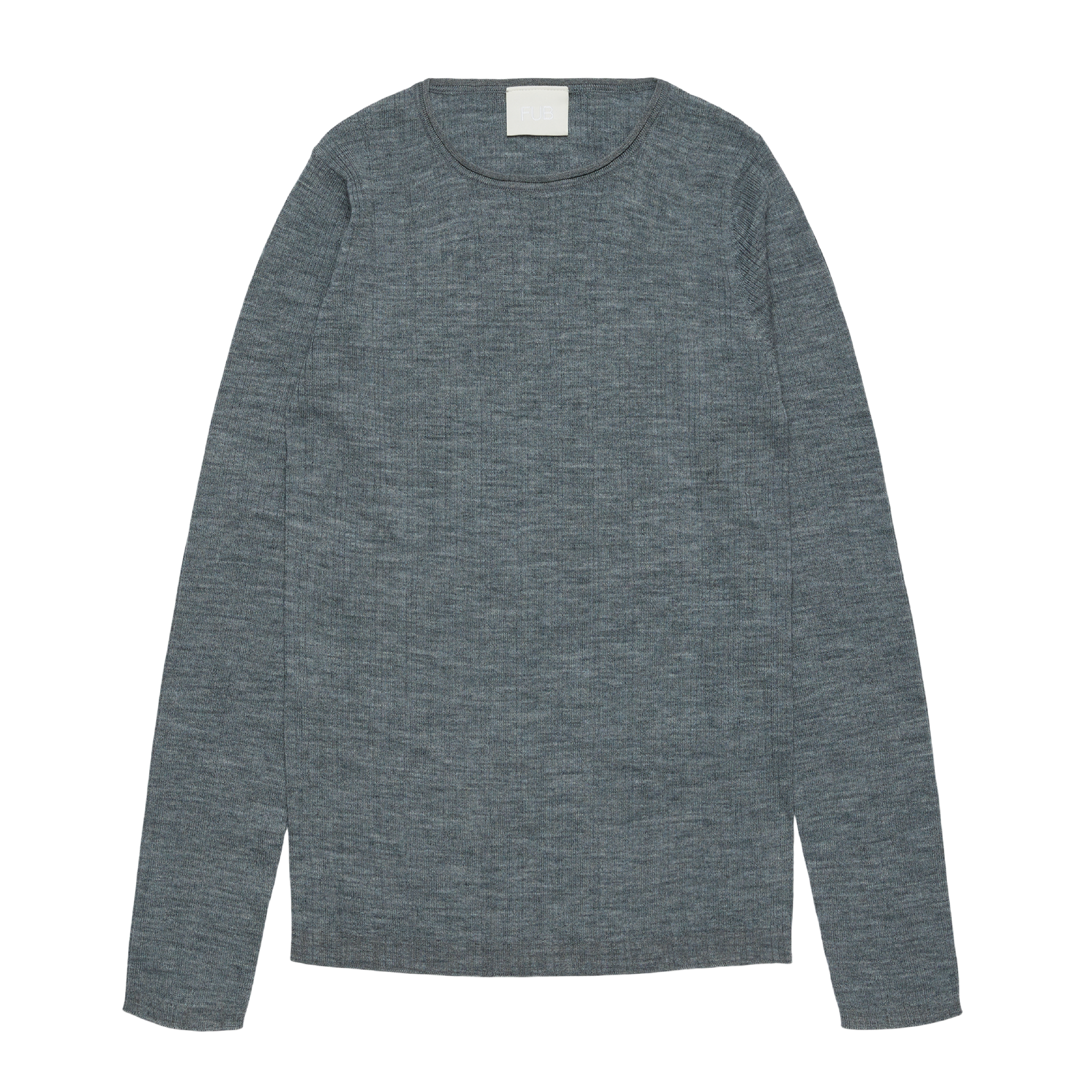Rib Blouse, Steel Melange